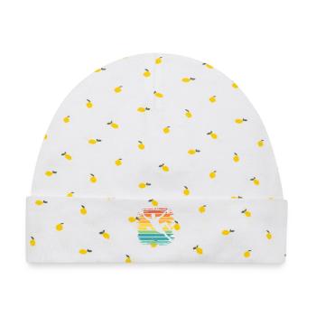 Boulderer Boulder Bouldern - Baby Premium Organic Mütze - Weiß/Zitronengelb - Vorne