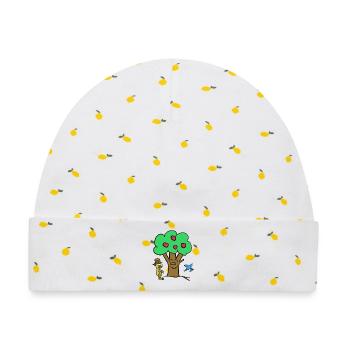 Apfelbaum Baum Teddybär Sommer Kind - Baby Premium Organic Mütze - Weiß/Zitronengelb - Vorne