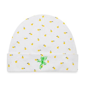 Laubfrosch - Baby Premium Organic Mütze - Weiß/Zitronengelb - Vorne