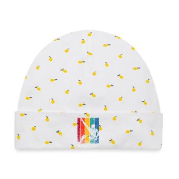 Boulderer Boulder Bouldern - Baby Premium Organic Mütze - Weiß/Zitronengelb - Vorne