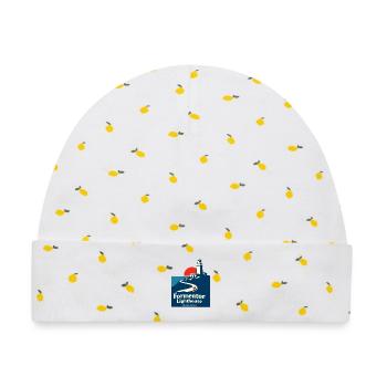 Mallorca Road Cycling Formentor Lighthouse Cap de  - Baby Premium Organic Mütze - Weiß/Zitronengelb - Vorne