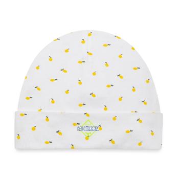 Bad Dürkheim in Deutschland Vintage Reben Design - Baby Premium Organic Mütze - Weiß/Zitronengelb - Vorne
