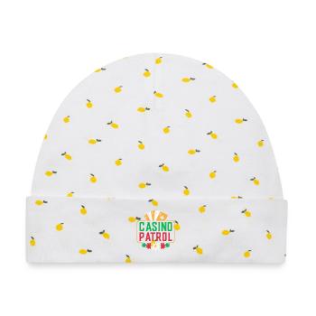 Gambling Fan Casino Patrol Casino - Baby Premium Organic Mütze - Weiß/Zitronengelb - Vorne