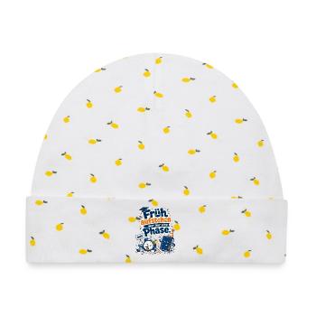 Früh aufstehen war nur eine Phase. - Baby Premium Organic Mütze - Weiß/Zitronengelb - Vorne