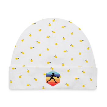 Pickleball scene Geschenk für Pickleballsport Fans - Baby Premium Organic Mütze - Weiß/Zitronengelb - Vorne