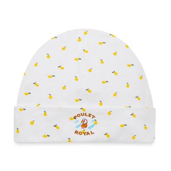 Brathähnchen-Adler-Kondor-Humor-Design - Baby Premium Organic Mütze - Weiß/Zitronengelb - Vorne