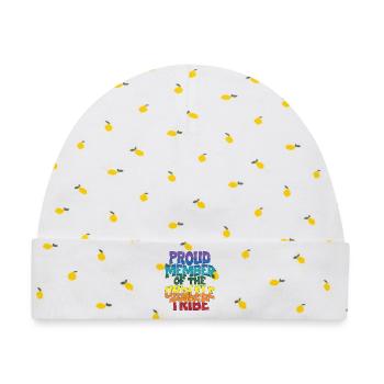 Proud Member of the Ukulele Tribe - Baby Premium Organic Mütze - Weiß/Zitronengelb - Vorne