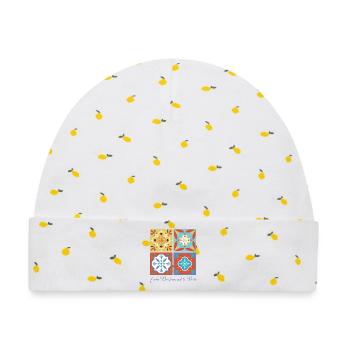 Dortmund to Porto - Baby Premium Organic Mütze - Weiß/Zitronengelb - Vorne