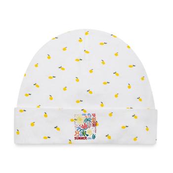 Summer tropical - Baby Premium Organic Mütze - Weiß/Zitronengelb - Vorne