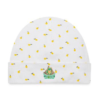 Schildkörten Wandergruppe Wander Bergsteiger - Baby Premium Organic Mütze - Weiß/Zitronengelb - Vorne