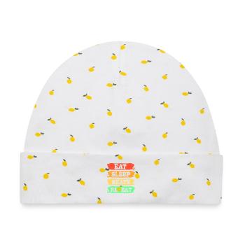 Longboard Longboarder Longboarding - Baby Premium Organic Mütze - Weiß/Zitronengelb - Vorne