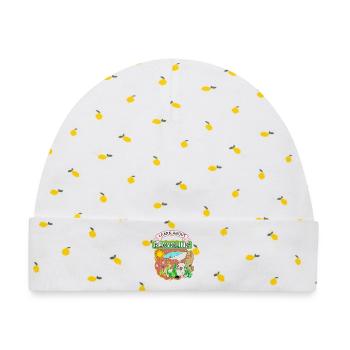 Erfahre über das  Recycling - Baby Premium Organic Mütze - Weiß/Zitronengelb - Vorne