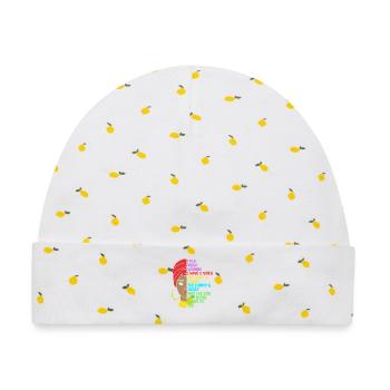 Sternzeichen Jungfrau - Baby Premium Organic Mütze - Weiß/Zitronengelb - Vorne