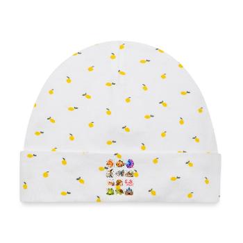 Kawaii Aquarium | Unterwasserwelt Tiere - Baby Premium Organic Mütze - Weiß/Zitronengelb - Vorne