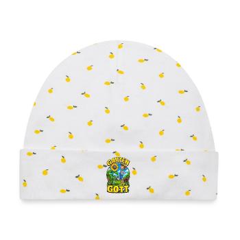Garten Gott – Funny Gardener Gardening - Baby Premium Organic Mütze - Weiß/Zitronengelb - Vorne