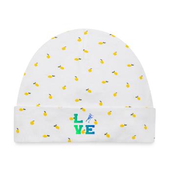 Pickleballsport Geschenk für Pickleball Coach Fans - Baby Premium Organic Mütze - Weiß/Zitronengelb - Vorne
