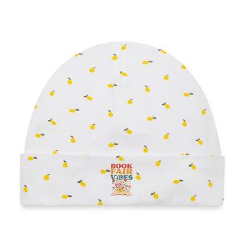 Buchmesse-Vibes - Baby Premium Organic Mütze - Weiß/Zitronengelb - Vorne