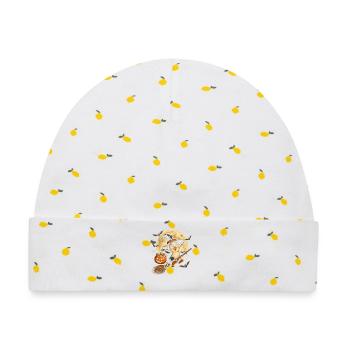 Pinguin-Hexe Halloween-Pinguin - Baby Premium Organic Mütze - Weiß/Zitronengelb - Vorne