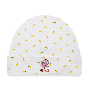 Weihnachten Nilpferd Ballett Ballerina Geschenk - Baby Premium Organic Mütze - Weiß/Zitronengelb - Vorne