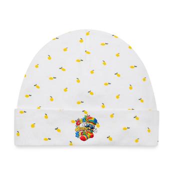 Bunte Clevere Socke Motiv - Baby Premium Organic Mütze - Weiß/Zitronengelb - Vorne