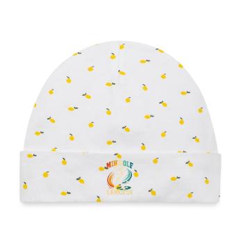 MINIGOLF LEGENDE - Baby Premium Organic Mütze - Weiß/Zitronengelb - Vorne
