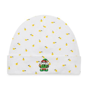 Snack Elf Weihnachtself - Baby Premium Organic Mütze - Weiß/Zitronengelb - Vorne