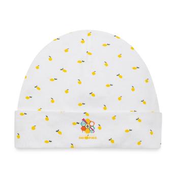 Bienen, Code und bunte Sechsecke - Baby Premium Organic Mütze - Weiß/Zitronengelb - Vorne