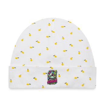 Naps sind meine Superkraft Neon - Baby Premium Organic Mütze - Weiß/Zitronengelb - Vorne