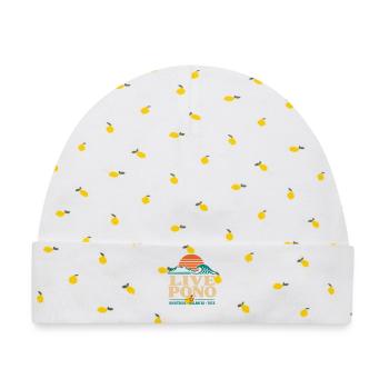 Live Pono - Baby Premium Organic Mütze - Weiß/Zitronengelb - Vorne