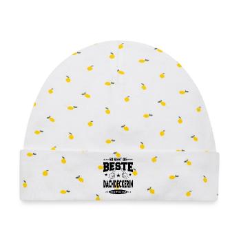 Dachdeckerin Die Beste der Welt Berufe  Arbeit - Baby Premium Organic Mütze - Weiß/Zitronengelb - Vorne