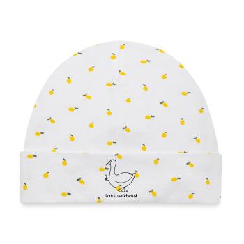 Gans wütend 2 - Baby Premium Organic Mütze - Weiß/Zitronengelb - Vorne