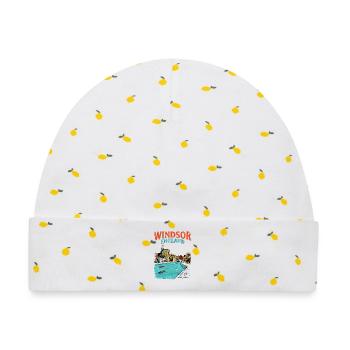 City Vintage Windsor England Castle Skyline and - Baby Premium Organic Mütze - Weiß/Zitronengelb - Vorne