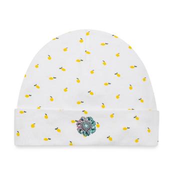  Keltisches Herz Mit Blumen Und Verschlungenen - Baby Premium Organic Mütze - Weiß/Zitronengelb - Vorne