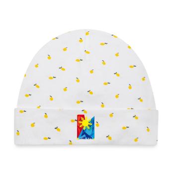 Philippinen Sonnenflagge Filipino Pride - Baby Premium Organic Mütze - Weiß/Zitronengelb - Vorne