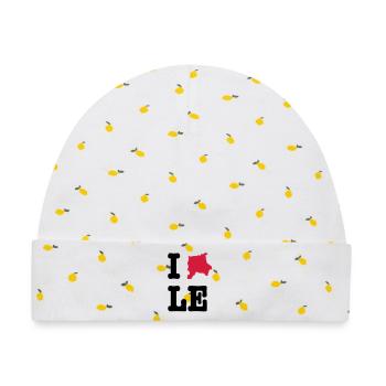 I Love Leipzig (I heart LE) - Stadtumrisse - Baby Premium Organic Mütze - Weiß/Zitronengelb - Vorne