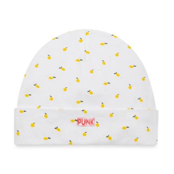 Punk - Baby Premium Organic Mütze - Weiß/Zitronengelb - Vorne