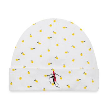 Freerider Snowboarder - Baby Premium Organic Mütze - Weiß/Zitronengelb - Vorne