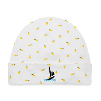Windsurfen / Windsurfer / Windsurf / Windsurfing - Baby Premium Organic Mütze - Weiß/Zitronengelb - Vorne