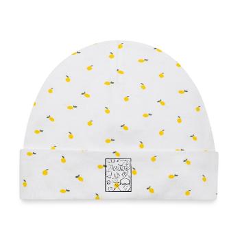 Hygge - Baby Premium Organic Mütze - Weiß/Zitronengelb - Vorne
