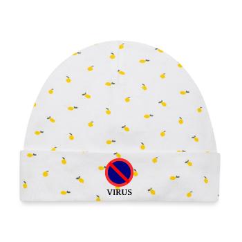 Verbotene Viren - Baby Premium Organic Mütze - Weiß/Zitronengelb - Vorne