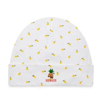 Heute hab ich Chor Musik Sprüche / Trend / Ananas - Baby Premium Organic Mütze - Weiß/Zitronengelb - Vorne