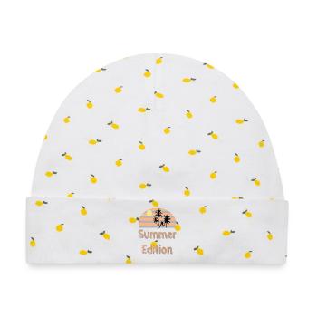 Summer Edition / Sommer / Meer / Trend / Sprüche - Baby Premium Organic Mütze - Weiß/Zitronengelb - Vorne