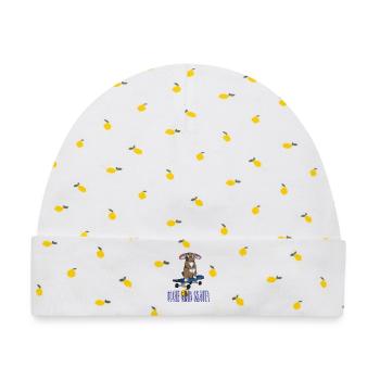 Coole Girls skaten / Skateboard / Sprüche / Trend - Baby Premium Organic Mütze - Weiß/Zitronengelb - Vorne