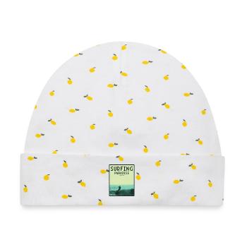Surfenparadies Honolulu - Baby Premium Organic Mütze - Weiß/Zitronengelb - Vorne
