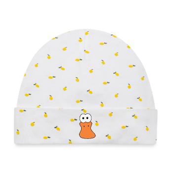 Ente Enten - Baby Premium Organic Mütze - Weiß/Zitronengelb - Vorne