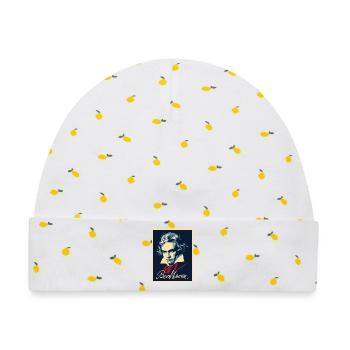 Beethoven - Baby Premium Organic Mütze - Weiß/Zitronengelb - Vorne