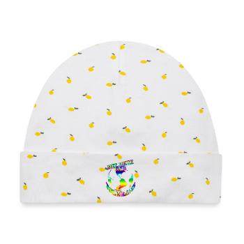 mit Herz und Toleranz Welt - Baby Premium Organic Mütze - Weiß/Zitronengelb - Vorne