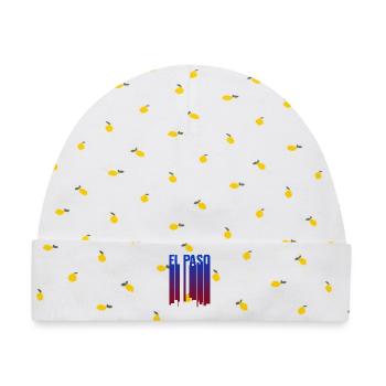 El Paso Skyline Gradient - Baby Premium Organic Mütze - Weiß/Zitronengelb - Vorne