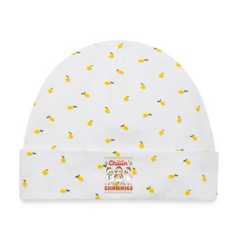 Hässlicher Weihnachtspullover - Baby Premium Organic Mütze - Weiß/Zitronengelb - Vorne