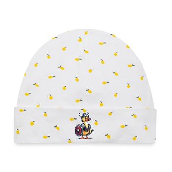 Viking Quacksalber: Die Ente von Walhalla - Baby Premium Organic Mütze - Weiß/Zitronengelb - Vorne